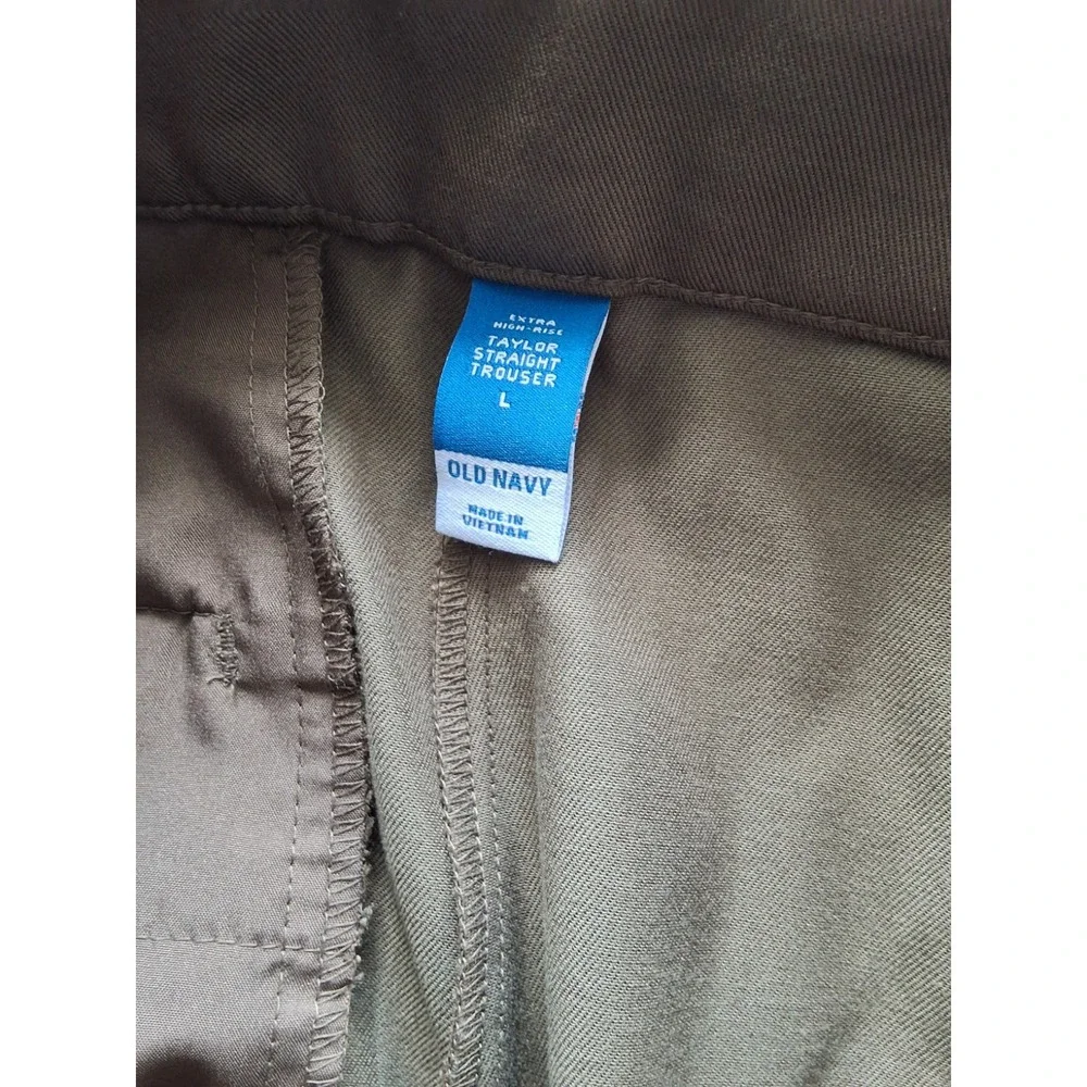 NWT Old Navy Taylor Cargo Pants L Straight Pleated Workwear Office Academia Twee